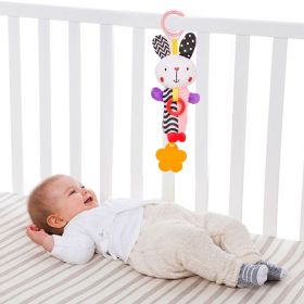 Baby Moo Quirky Bunny White Hanging Toy With Teether - FK1901A-WHITE