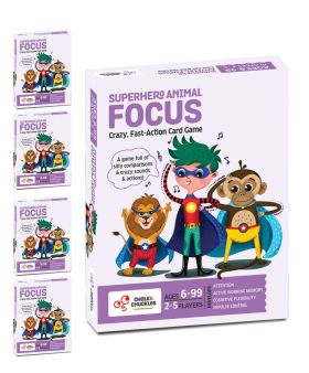 Chalk and Chuckles Superhero Animal Focus Card Game -Pack of 5