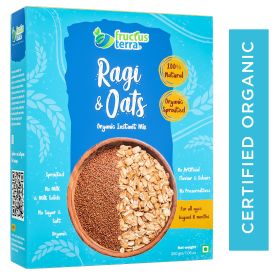 Fructus Terra - Certified Organic Ragi & Oats,Organic Instant Mix,for All Ages Beyond 8 Months