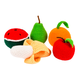 NESTATOYS-Crochet Fruit Toys | Play Food for Kids (5 Pcs)