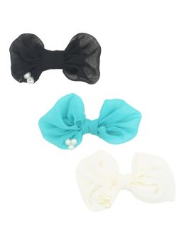 Funkrafts Girls Trendy Bow Hair Clips Set of 3 - Multicolor-FUNHC514