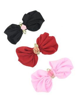 Funkrafts Girls Trendy Bow Hair Clips Set of 3 - Multicolor-FUNHC518