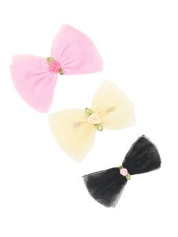 Funkrafts Girls Bows Hair  Clips Set of 3 - Multicolor-FUNHC529
