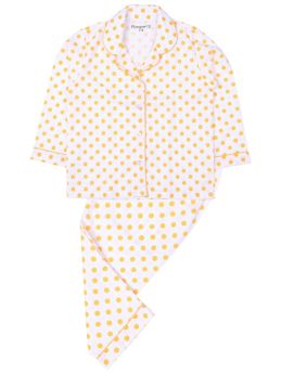 Funkrafts Girls Full Sleeves 100% Cotton Printed Nightsuit -  Yellow