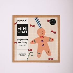Pop goes the Art-Mini Craft | Gingerbread Man Lacing Ornament