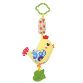 Baby Moo Chirpy Birdy Yellow Hanging Musical Toy / Wind Chime With Teether - H168021-4B