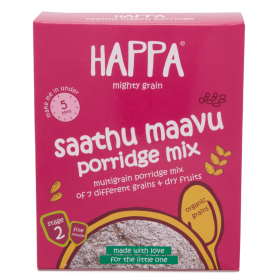 Happa Organic Baby Cereal (Multigrain Saathu Maavu) No Milk, No added Sugar, No Oil, No preservative, 200 grams