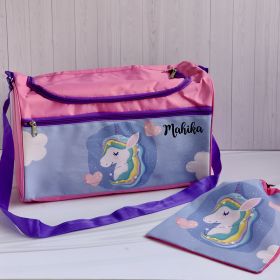 Little Birdies-Travel Bag with Pouch-Unicorn