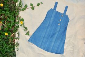 Sankalpa Art Village-Strap Dress-6-12 Months-Blue
