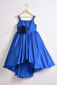Jelly Jones Royal Blue pleated A-symmetric Dress