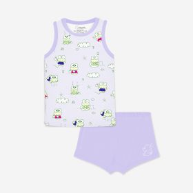 Snugkins - Snugwear– 100% Organic Cotton Sleeveless T Shirts Top and Shorts Set for Kids,Toddlers, Boys and Girls – Frog - Jumping Joy