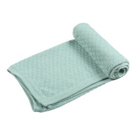 ItsyBoo-Knit Blanket- Green Cable