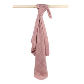 ItsyBoo-Knit Blanket- Rose Pink star