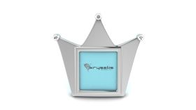 Sterling Silver-Silver Plated Crown Photo Frame for Baby & Kids
