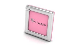 Sterling Silver-Silver Plated Photo Frame for Baby & Kids- Square with Elephant Motif