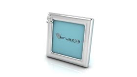Sterling Silver-Silver Plated Photo Frame for Baby & Kids- Square with Bunny