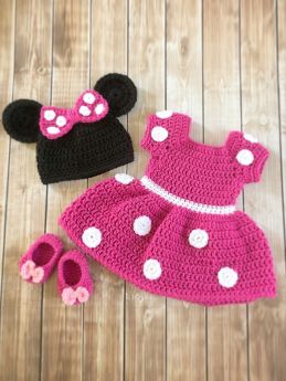 Knitting by Love-Pink Mini Hand knit woolen dress