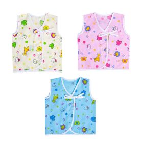Baby Moo-I Love Animals Blue, Pink & Yellow 3 Pk 100% Cotton Jhabla