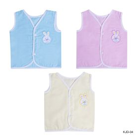 Baby Moo-Smart Bunny Blue, Pink & Yellow 3 Pk 100% Cotton Jhabla