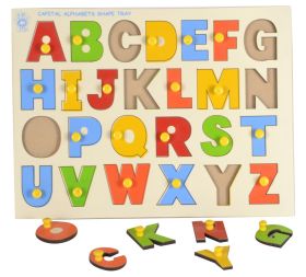 Skillofun-Capital Alphabet Tray (With Knobs)