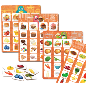 Chalk and Chuckles Lettuce Play- Picture Food Bingo, Matching and Memory Preschooler Game