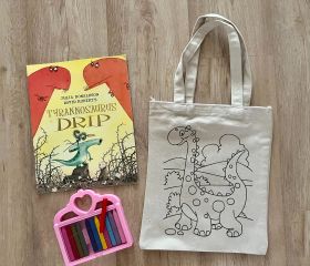 Little Canvas-DIY Colouring Little Dinosaur Tote Bag