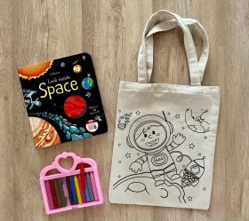 Little Canvas-DIY Colouring Little Space Explorer Tote Bag