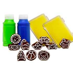 Little Jamun-Handmade Block Print Wooden Stamps - The Lil Boys Stamping kit