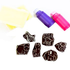 Little Jamun-Handmade Block Print Wooden Stamps - Wild Animals