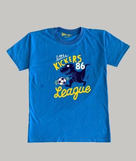 Little Labs little kicker print t-Shirt - Blue-4-5 Years