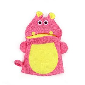 Baby Moo Animal Pink And Yellow Cartoon Bath Glove