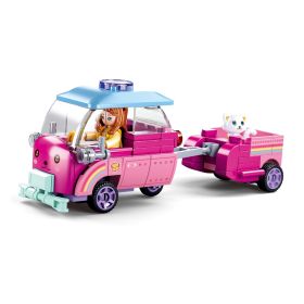 SLUBAN  Girls Pet Car (M38-B0921C) (116 Pieces) Building Blocks Kit for Girls 