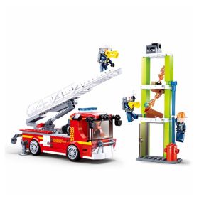 SLUBAN  Fire Engine (M38-B0966) (343 Pieces) Building Blocks Kit for Boys and Girls
