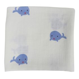 ItsyBoo-Whale Muslin Swaddle