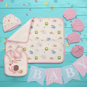 Baby Moo Elephant Pink 5 Piece Gift Set-MN1000-PINK