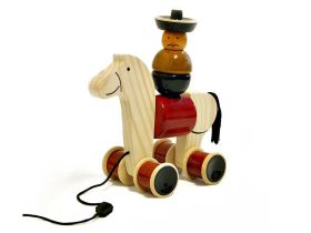 Fairkraft Creations Hee Haw ( Push / Pull toy )- Galloping horse with rider