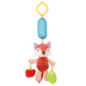 Baby Moo Fox Maroon Hanging Toy / Wind Chime With Teether - MOUSE-003