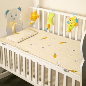Baby Moo-Veggies Make You Strong Yellow Washable Mat With Pillow