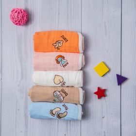 Baby Moo Wash Cloth Muslin Napkins Pack Of 5 Multipurpose Multicolour - MS-N-14-MLT