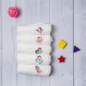 Baby Moo Wash Cloth Muslin Napkins Pack Of 5 Multipurpose White - MS-N-15-WHT