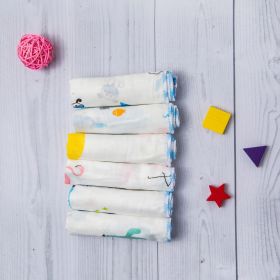 Baby Moo Wash Cloth Muslin Napkins Pack Of 6 Animal Lover Multicolour - MS-N12-2