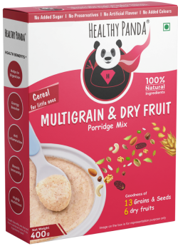 HEALTHY PANDA-Multigrain Cereal with Dryfruits (400 g)- Sprouted Sathumaavu Mix / Baby cereal/ Sprouted Sathu Mabu/Multigrain Health mix  / Toddler food/ / Baby food / Baby cereal 6 months + / 100% Fresh & Natural