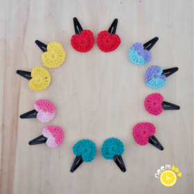 Neemboo Crochet Heart Clips - Set of 6