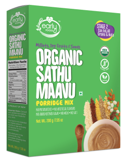 Early Food Organic Sattu Maavu Multi-grain Millets Porridge mix 200g