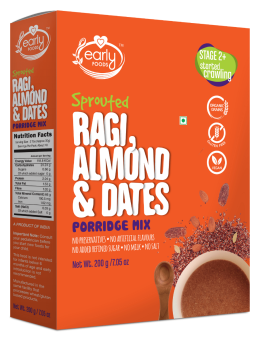 Early Food Sprouted Ragi, Almond & Date Porridge Mix 200g