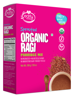 Early Food Organic Sprouted Ragi Porridge Mix 200g (Plain)