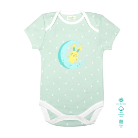 Greendeer-Organic Starry Sage Bodysuit : Sleepy Bunny-1-3 Months
