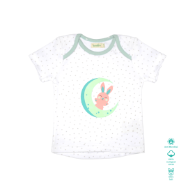 Greendeer-Organic Starry White T-Shirt : Sleepy Bunny