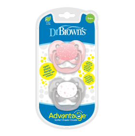 Dr. Brown's Advantage Pacifiers, Stage 1, Pack of 2 - PA12001-INTLX