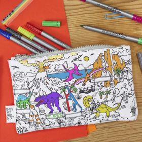 Pink Parrot Kids-dinosaur pencilcase 